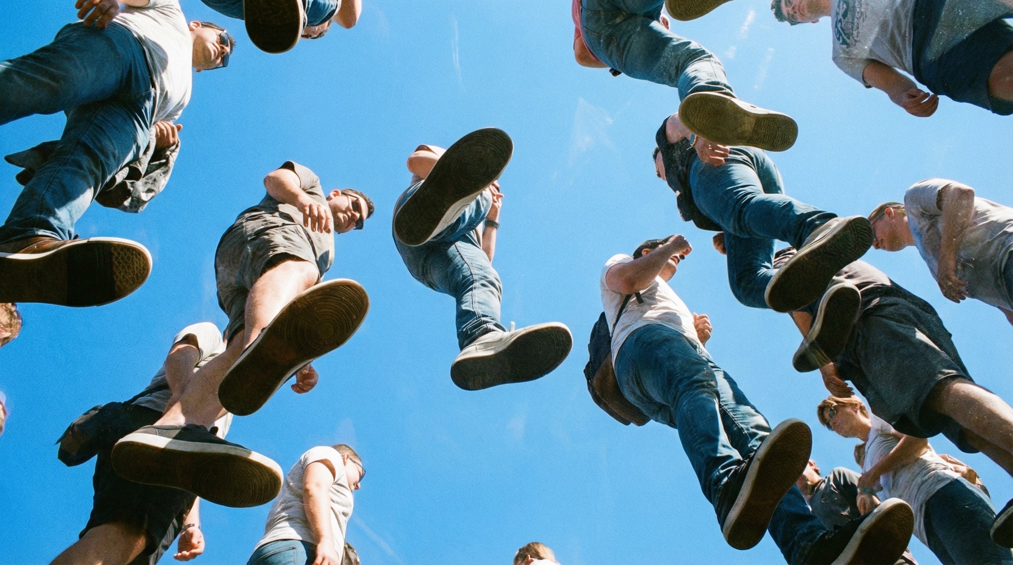 Photography AI image prompt preview: View from under a plane of completely transparent plexiglass (image 2)