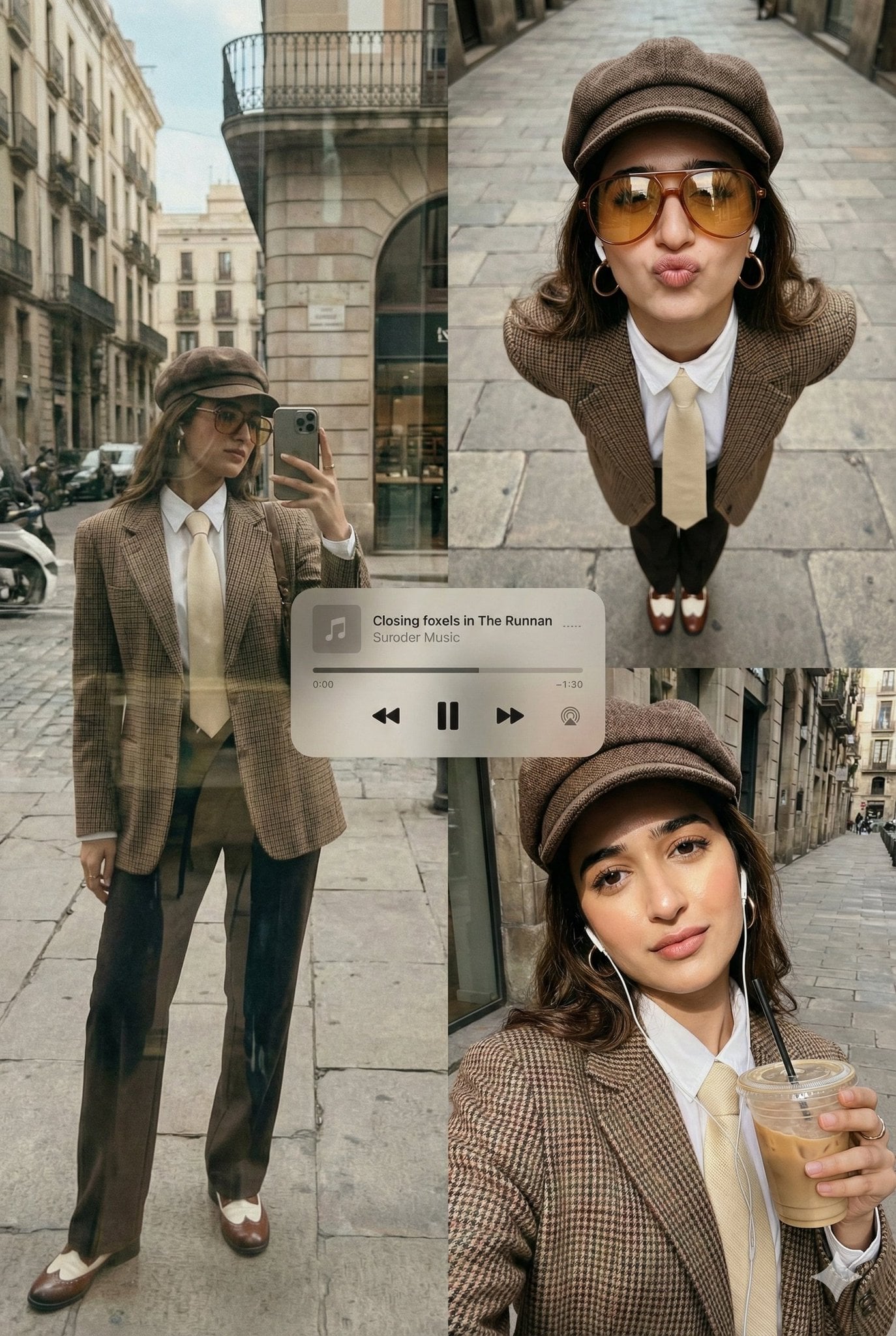 Photography AI image prompt preview: Transform this image [Upload Your Image] into a 64K DSLR shot resolution of A stylish urban fashion collage