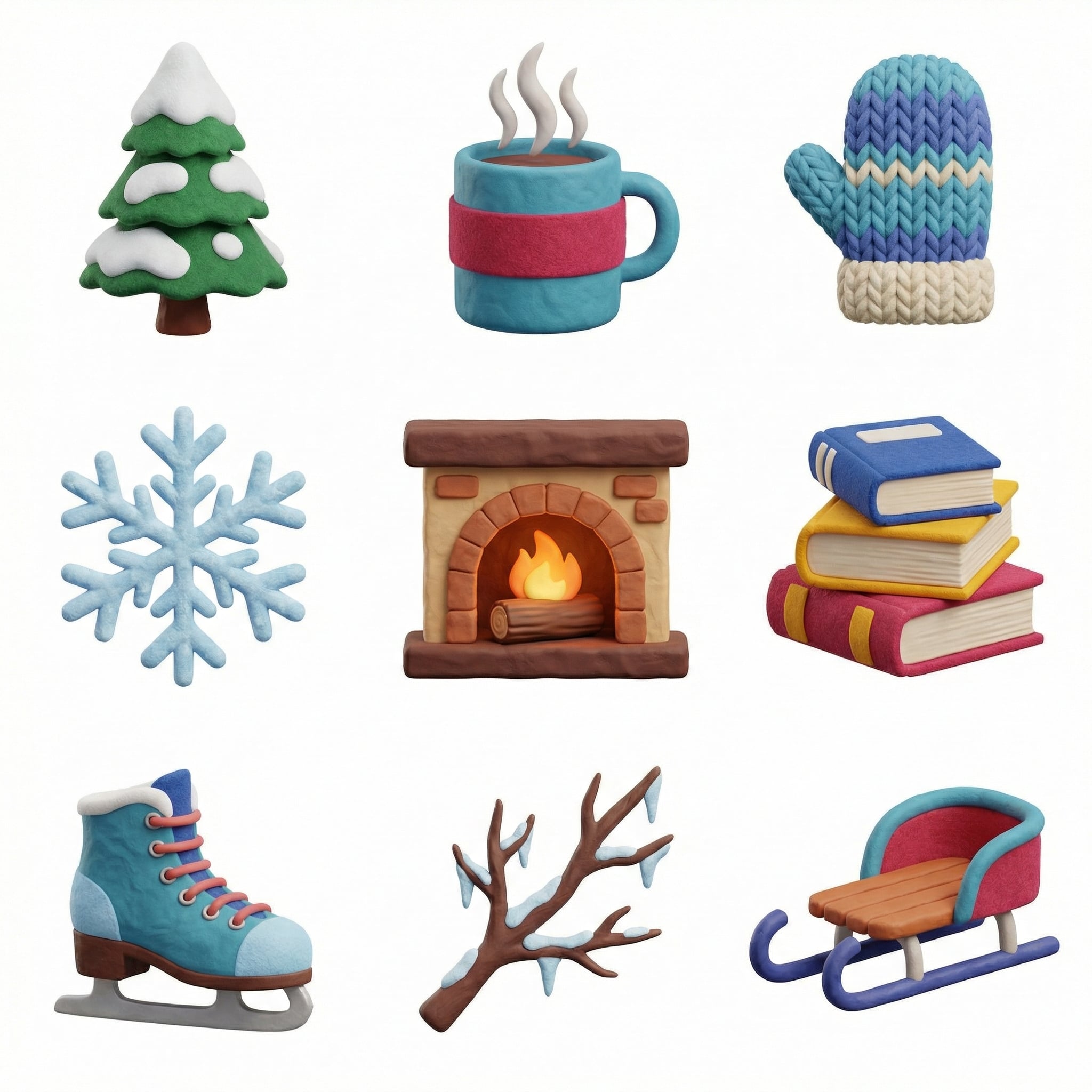 Illustration AI image prompt preview: Create a collection of icons representing [a theme], they belong together as a single theme (image 3)