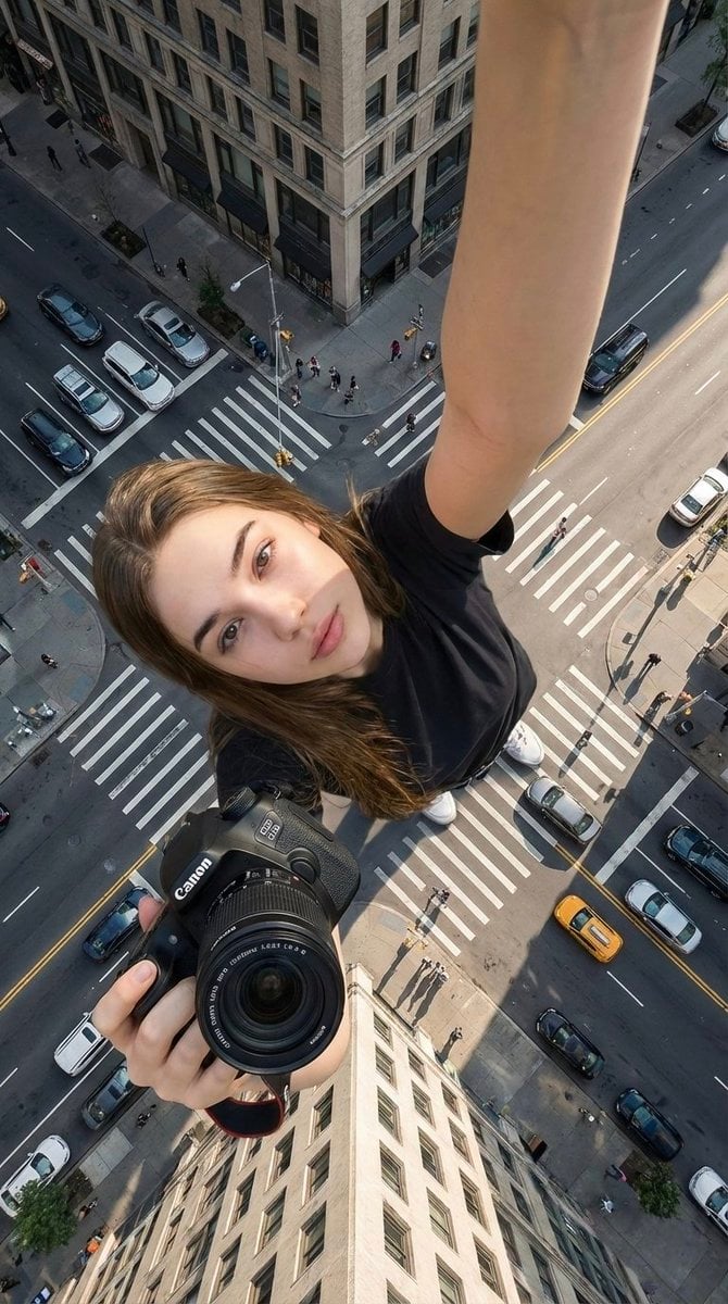 Photography AI image prompt preview: hyper-realistic cinematic selfie photography