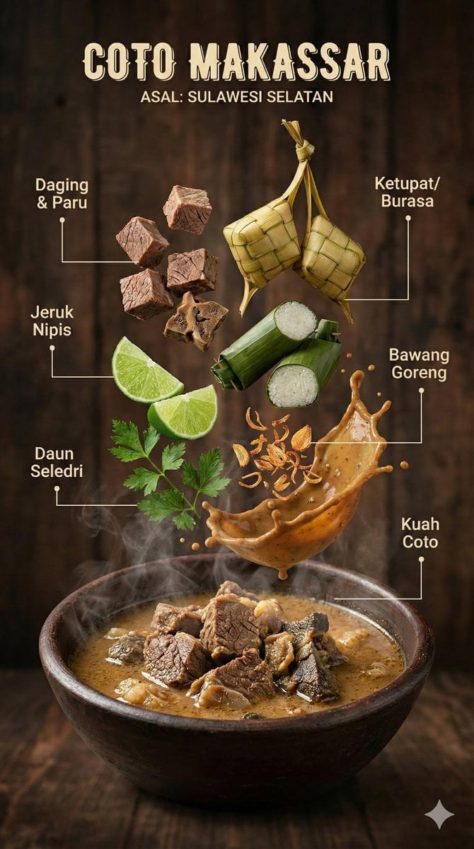 Cinematic / Film Still AI image prompt preview: Editorial infographic layout, professional food magazine style (image 2)