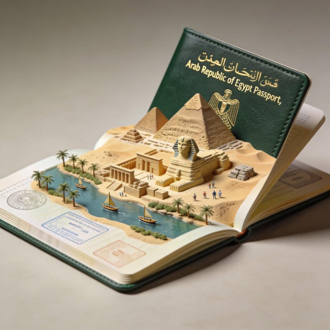 Illustration AI image prompt preview: Hyper-realistic open [COUNTRY] passport on a studio surface, with gold-embossed “[Official Passport Name]” (image 3)