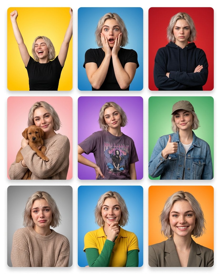 Photography AI image prompt preview: Panels are NOT edge-to-edge Visible thin white spacing between panels Subtle outer white margin around the