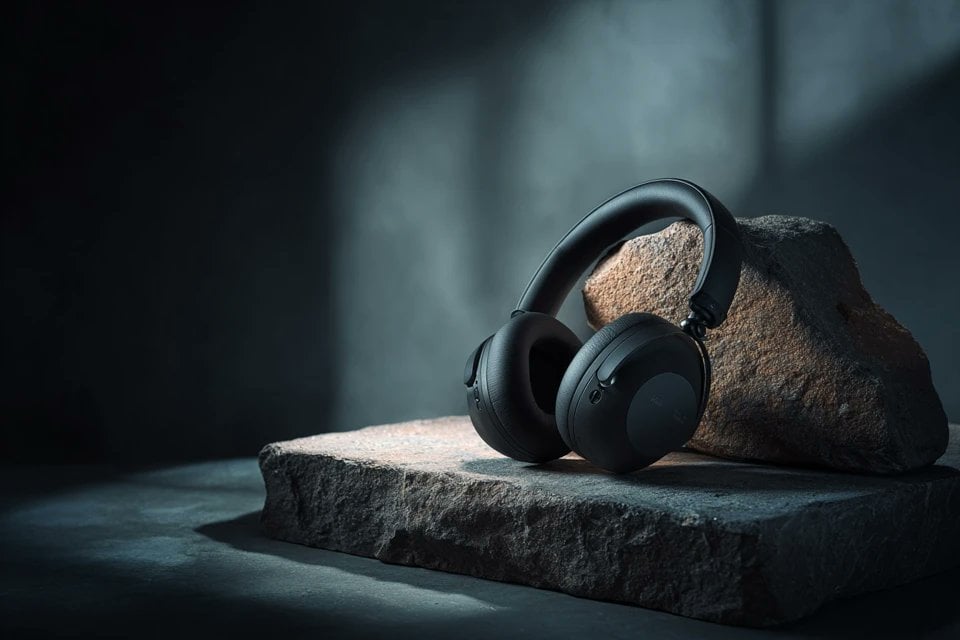 Photography AI image prompt preview: studio shot of [PRODUCT], placed on a [background], surrounded by soft shadows and gradient background, (image 2)