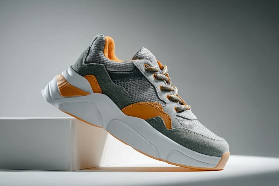 Photography AI image prompt preview: studio shot of [PRODUCT], placed on a [background], surrounded by soft shadows and gradient background, (image 4)