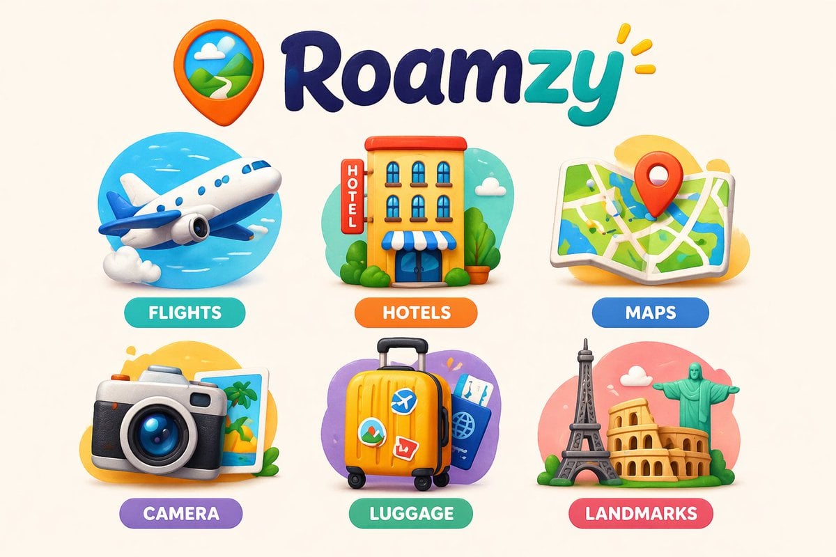 Diagram / Chart AI image prompt preview: Create a cohesive collection of playful icons for [BRAND NAME], a [BRAND TYPE/INDUSTRY] brand (image 3)