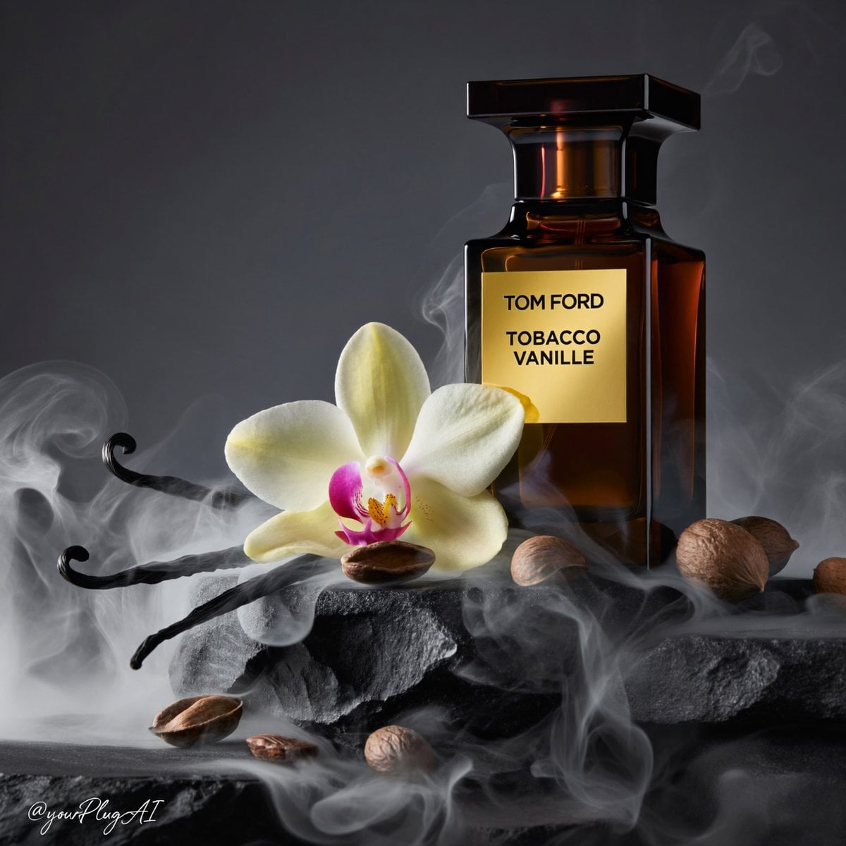 Photography AI image prompt preview: Create a hyper-realistic cinematic luxury perfume product photograph featuring [PERFUME BOTTLE DESIGN] (image 2)