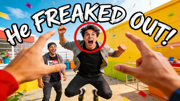 Abstract / Background AI image prompt preview: A thumbnail for a prank video