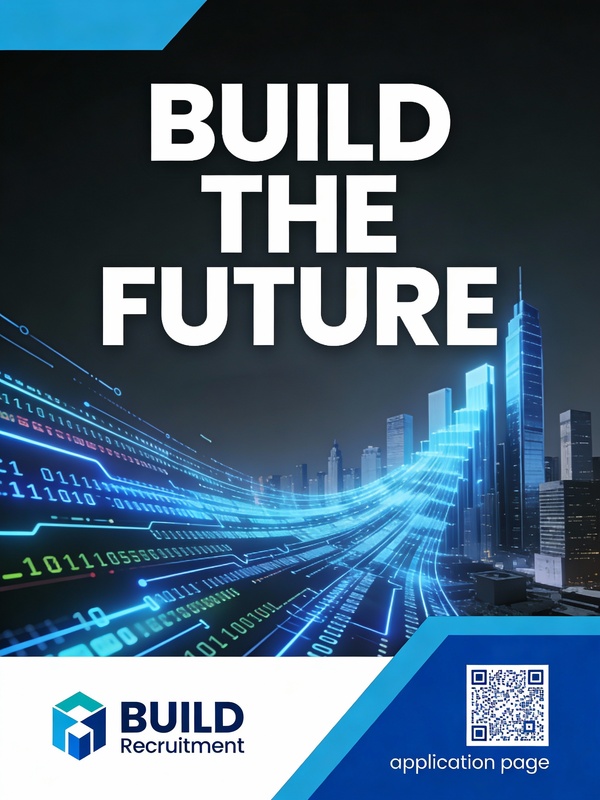 Illustration AI image prompt preview: A bold and direct recruitment flyer for a startup looking for software developers